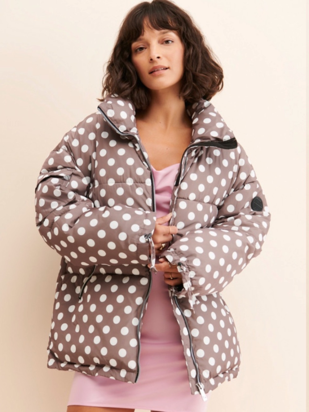 Noize XL Faika polka dot puffer coat jacket